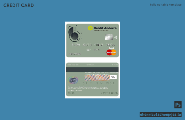 Andorra Credit Andorra Bank Mastercard – Beispielvorschau